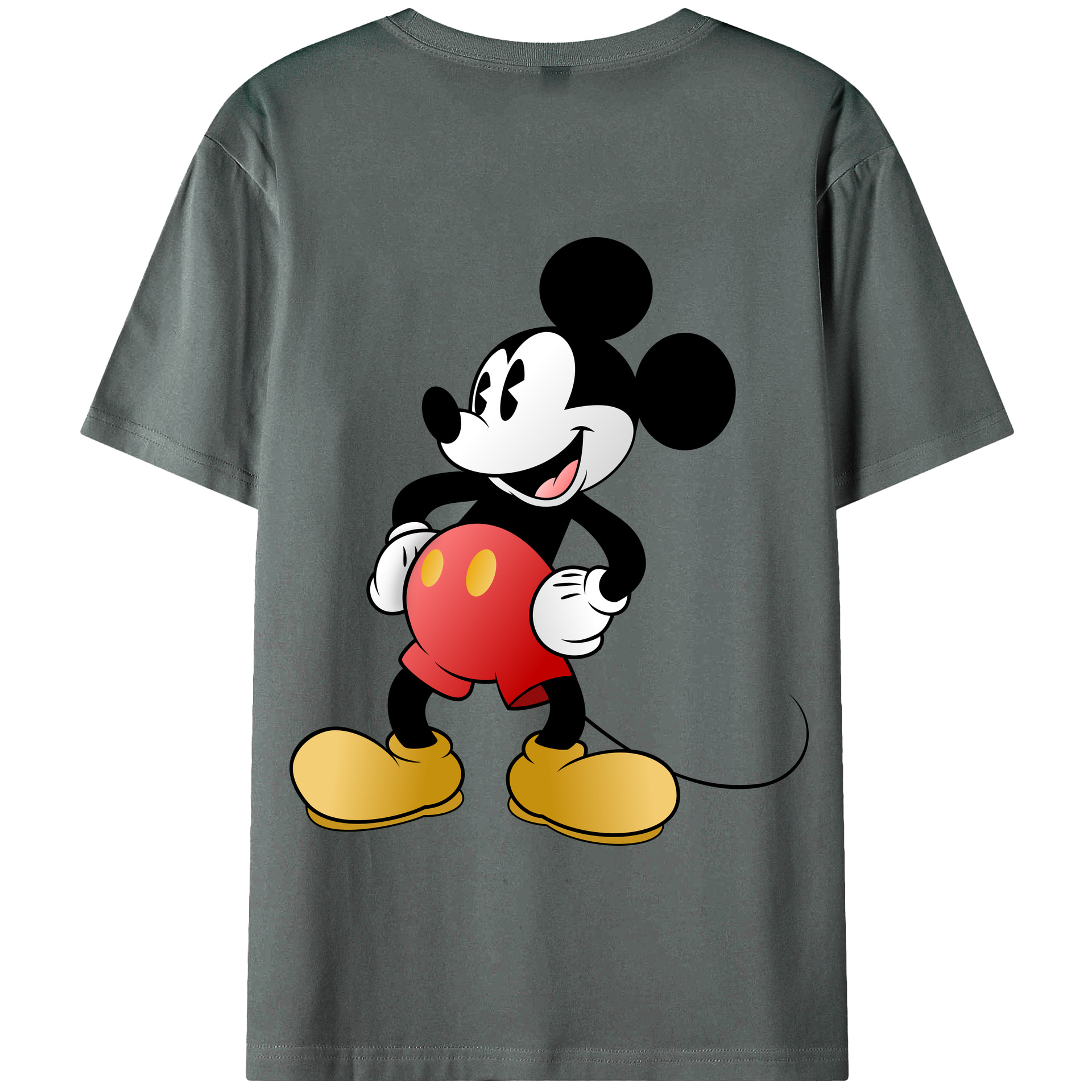 （画像用） ミッキーマウス Mickey Mouse 綿100％半袖Tシャツ（背面プリント）